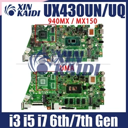 UX430UQ Motherboard For ASUS ZENBOOK 14 UX430UA UX430UN UX430UNR UX430UQK Laotop Mainboard i3 i5 i7 7th/8th Gen GT940MX UMA