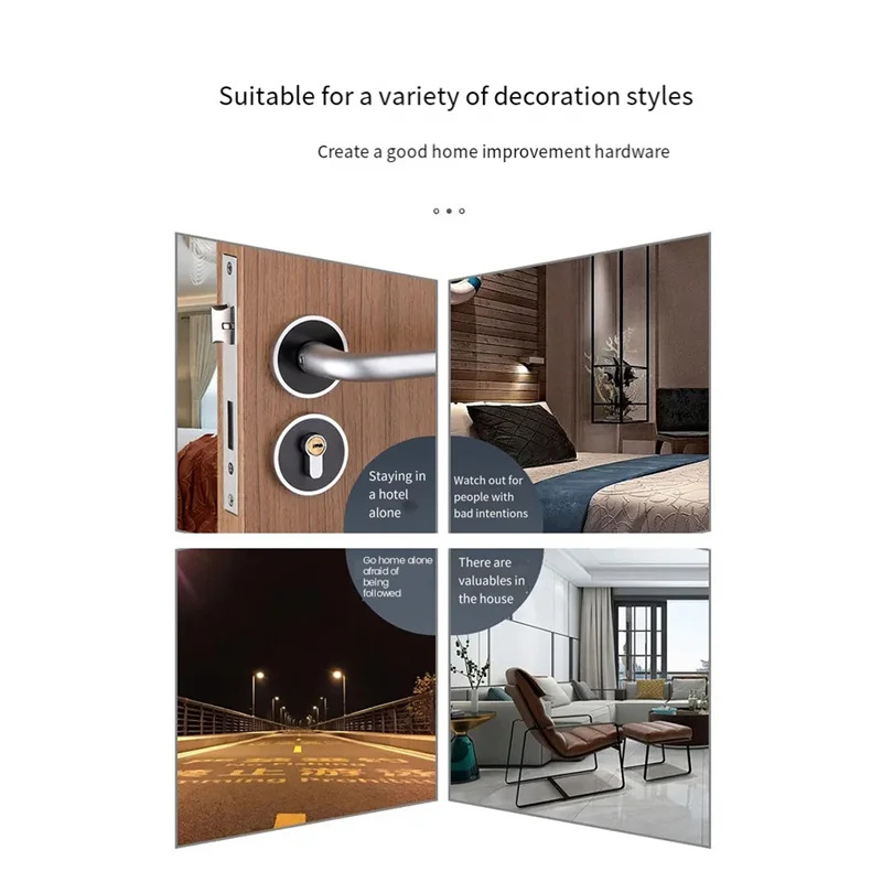 毎日のドアロックドアストッパーステンレス鋼ドアロック旅行者安全ドアストッパー家庭用アパート寮