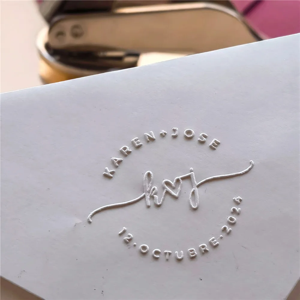 Wedding Embosser Stamp LOGO Custom Personalized Embossing Seal Customization for Letter Head Wedding Envelope Library stamps