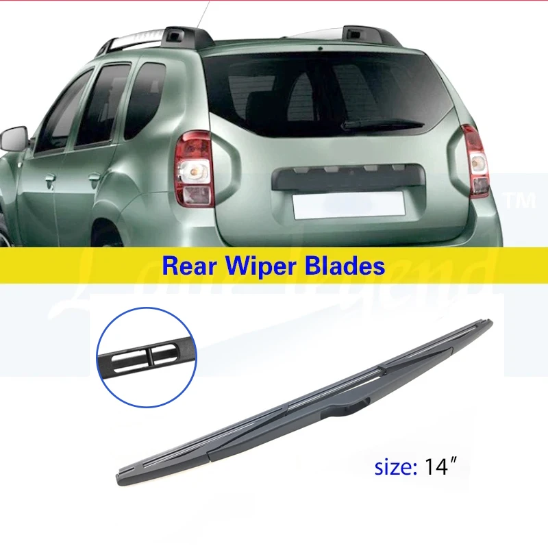 For Dacia Renault Duster MK1 2014-2017 Front Rear Wiper Blades Brushes Cutter Accessories J Hook 2014 2015 2016 2017