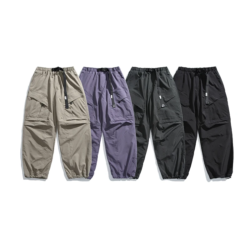 Men\'s Winter Clothing Streetweawr Fashion Loose Outdoor Sport Casual Fleece Thicken Cargo Pants Cityboy Jogger Sweatpant Trouser