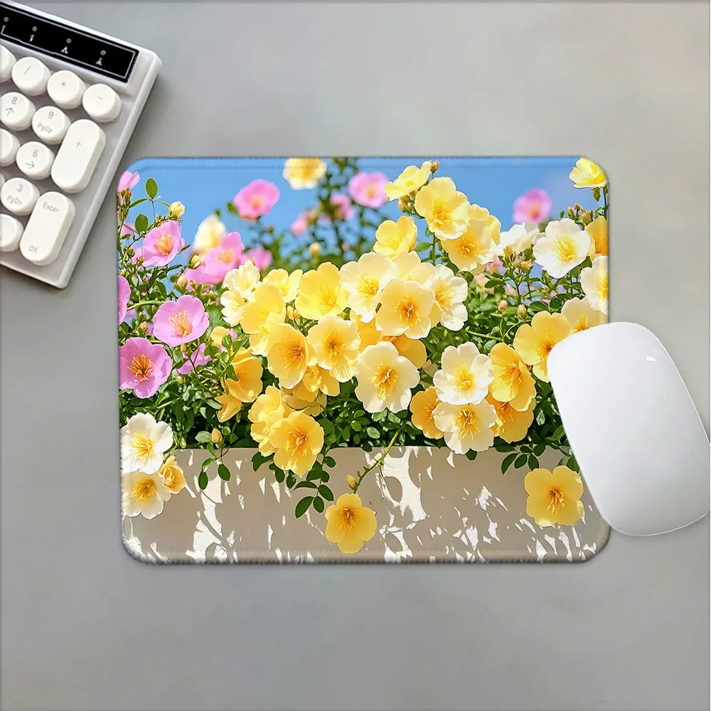 Mosepad Flowers&blue sky Computer Mat Desk Accessories Pc Gamer  Mousepad Company Game Mats Mouse Anime Mause Table Decoration