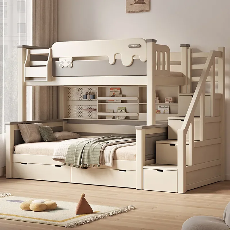 for Bunk Beds Upper and Lower Beds All Solid Wood Two Layer Mother and Child  High and Low Small Apartment Type