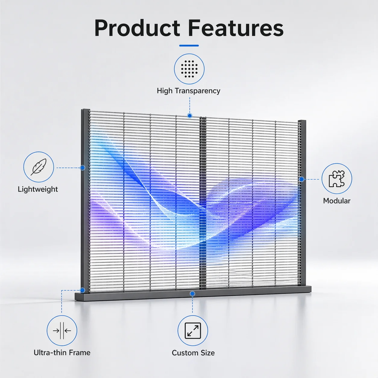 Outdoor Indoor Transparent LED Mesh Screen P3.91 P7.82 LED Grille Display for Glass Facade Retail Window Stage - view 5