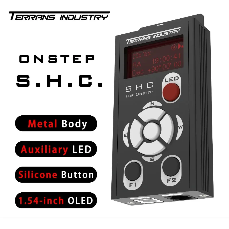 Teseek SHC Hand Controller with Red LED Auxiliary Light Astronomical Hand Control Accessory Compatible with Onstep V4 GOTO Mount