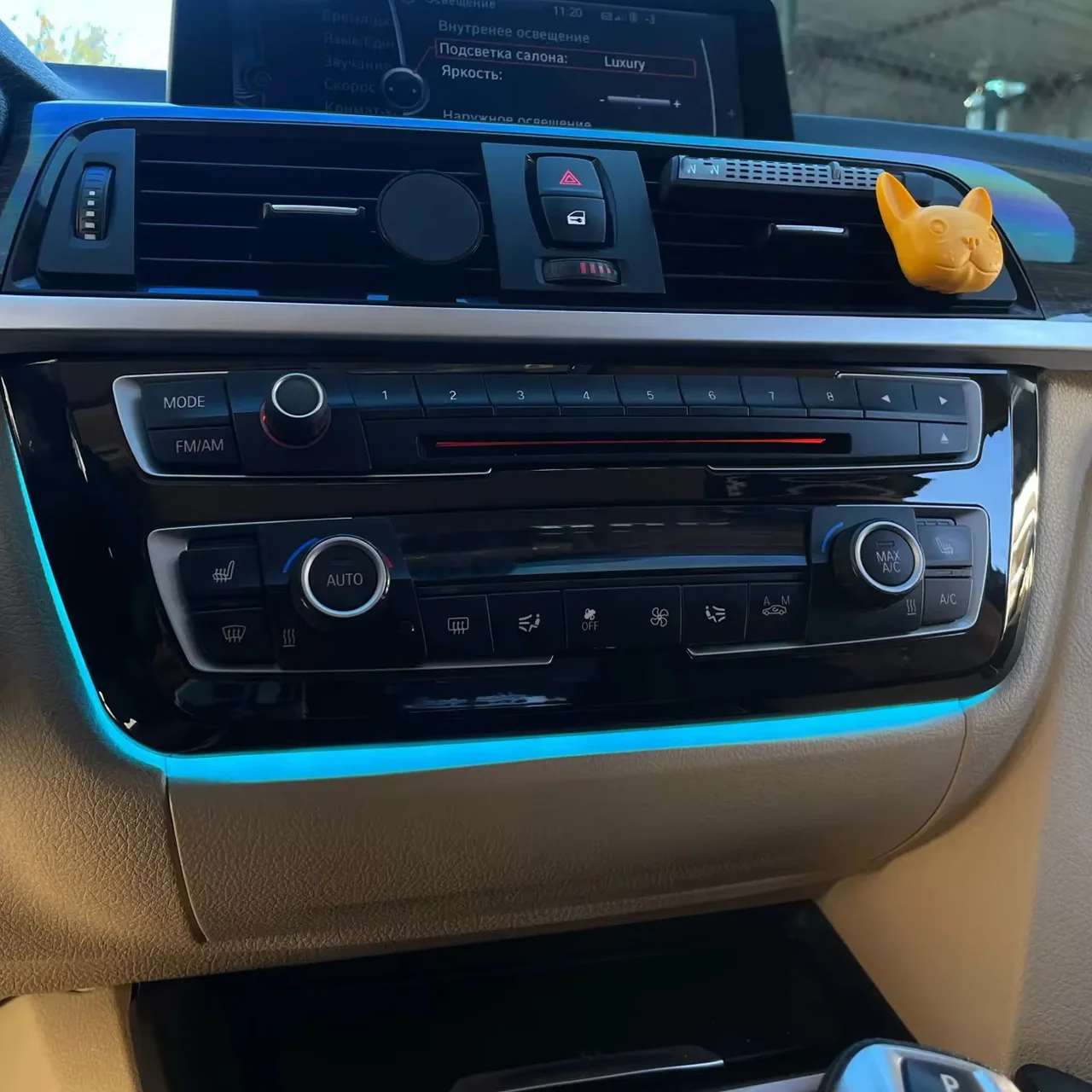 For BMW 3 Series 4 Series F30 F32 F33 F34 F36 2 Color Center Console AC Panel Ambient RadioTrim LED Dashboard Atmosphere Light