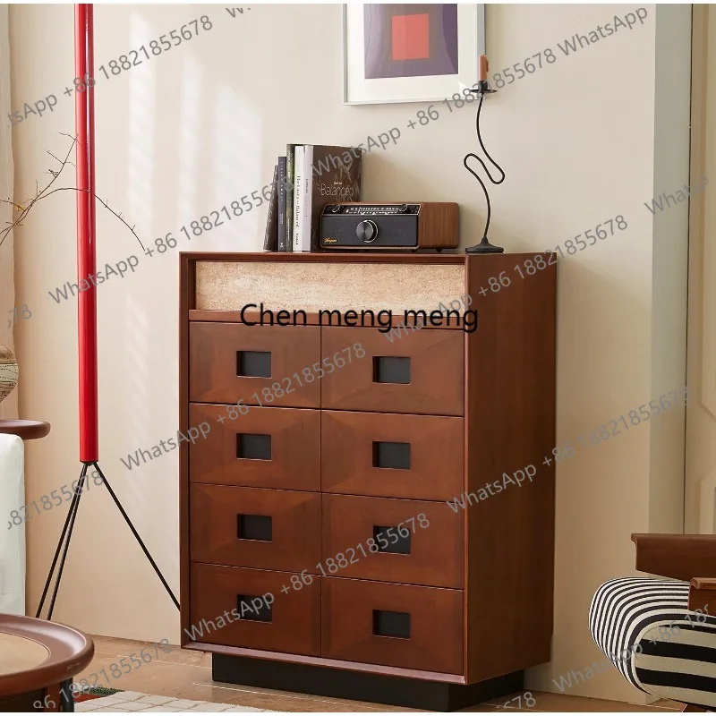 

Solid wood chest of drawers, living room, bedroom, retro wall storage, bedside storage, TV cabinet
