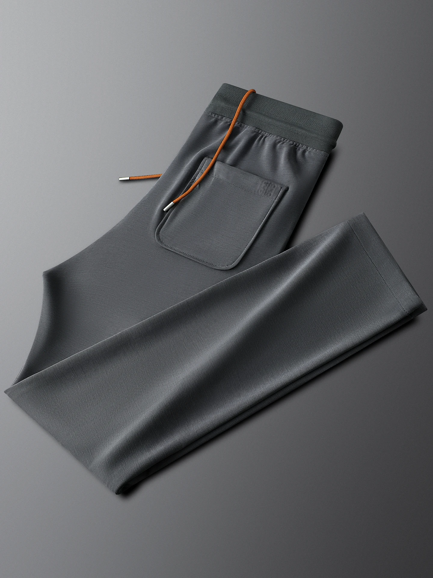 

Anti-Wrinkle Grey Spring Summer New Style Men's Slim Straight Leg Sports Casual Pants Draping Elastic Breathable Thin Fabric