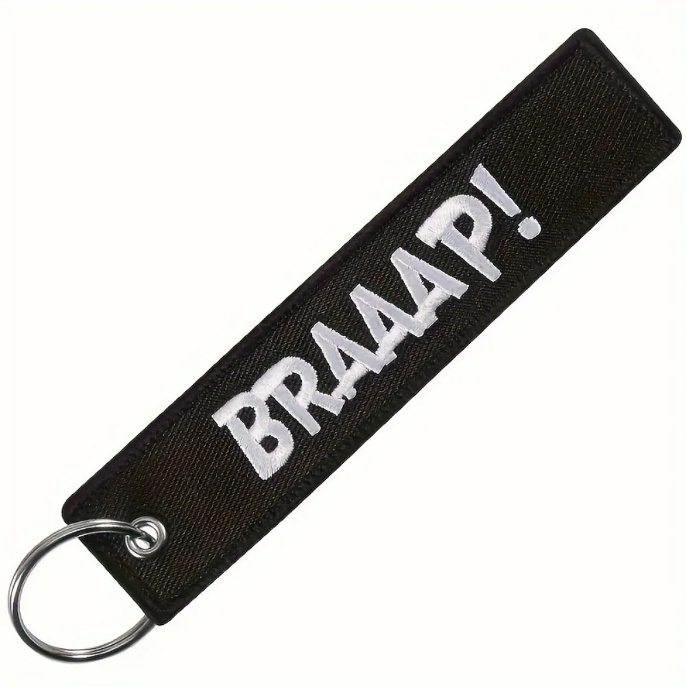Custom Name Embroidered Keychain Personalized one Side Embroidery Luggage Tag for Suitcase Backpack Anti-lost Travel Accessory