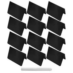 Black Chalkboard Signs 12pcs Display Tags For Food With 1pc Chalk Marker Black Chalkboard For Display Food Place Name Business