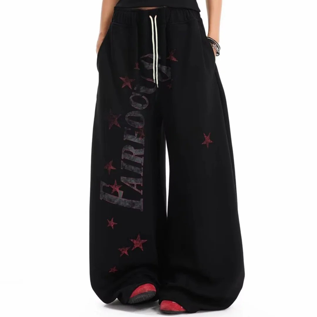 Grey Men's/Kids Casual Loose Straight Leg Pants Black Long Trousers Spring/Autumn Wide Leg Sports Pants Comfortable Pants
