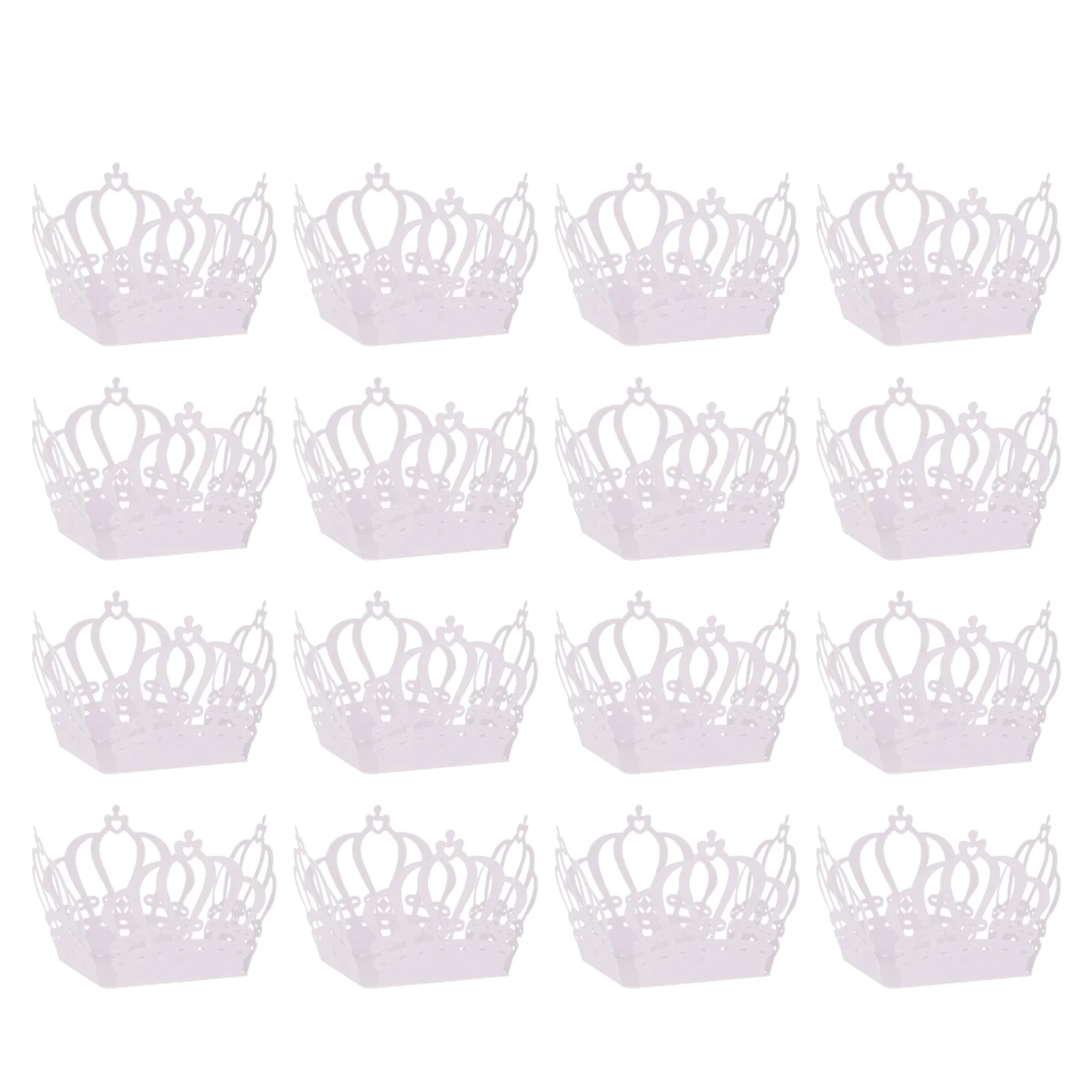 

50 Pcs Crown Border Decorative Paper Dessert Tray Candy Holder Chocolate Packing Trays Party Table Centerpieces for Chocolates
