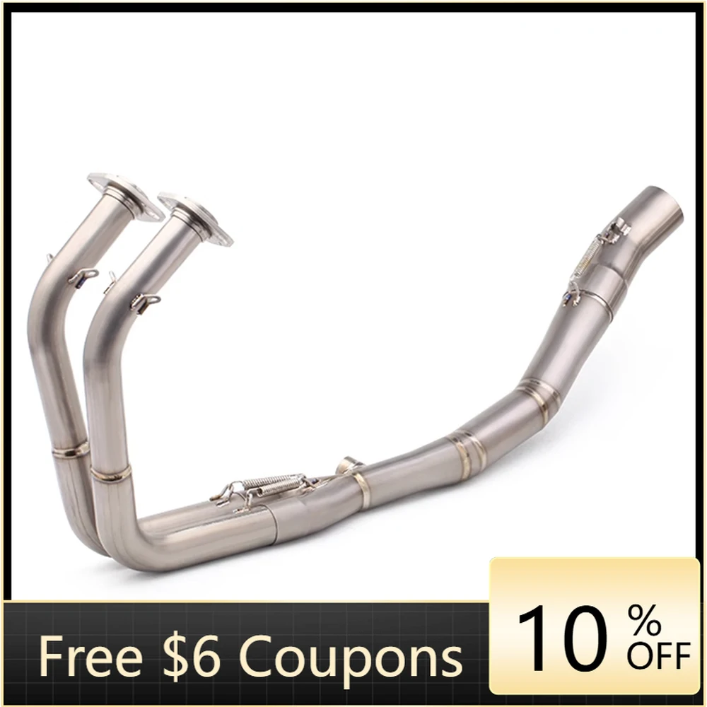 

STLF For Ninja400 Z400 Ninja 400 2018-2024 Slip-on Modify Motorcycle Exhaust Titanium Front Mid Link Pipe 51mm Interface