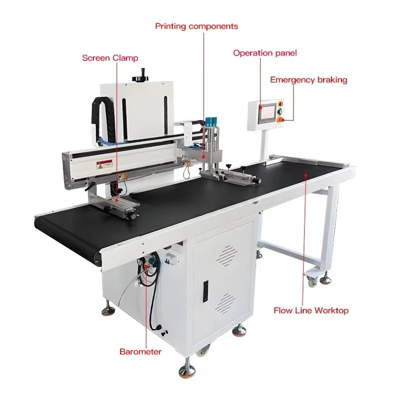 Low Price Auto Screen Printing Machine Single Color Screen Printer with Conveyor Belt Vacuum Table for Non Woven Bags/Paper Bags view 3