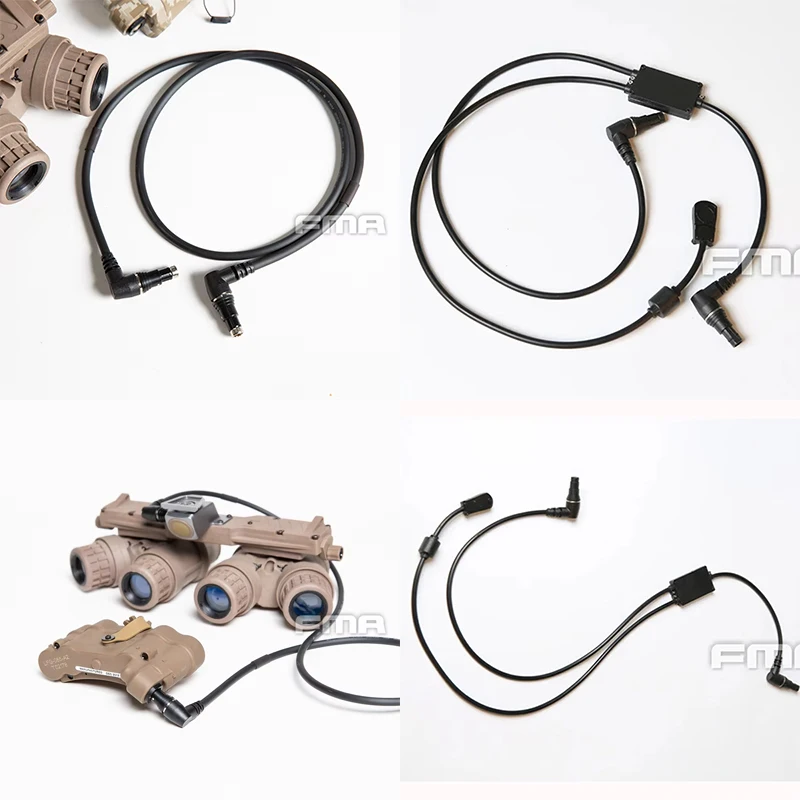 

Кабель питания ночного видения FMA L-образный 4-контактный шнур питания NVG 60 см, тактический разъем батарейного отсека для очков типа 31
