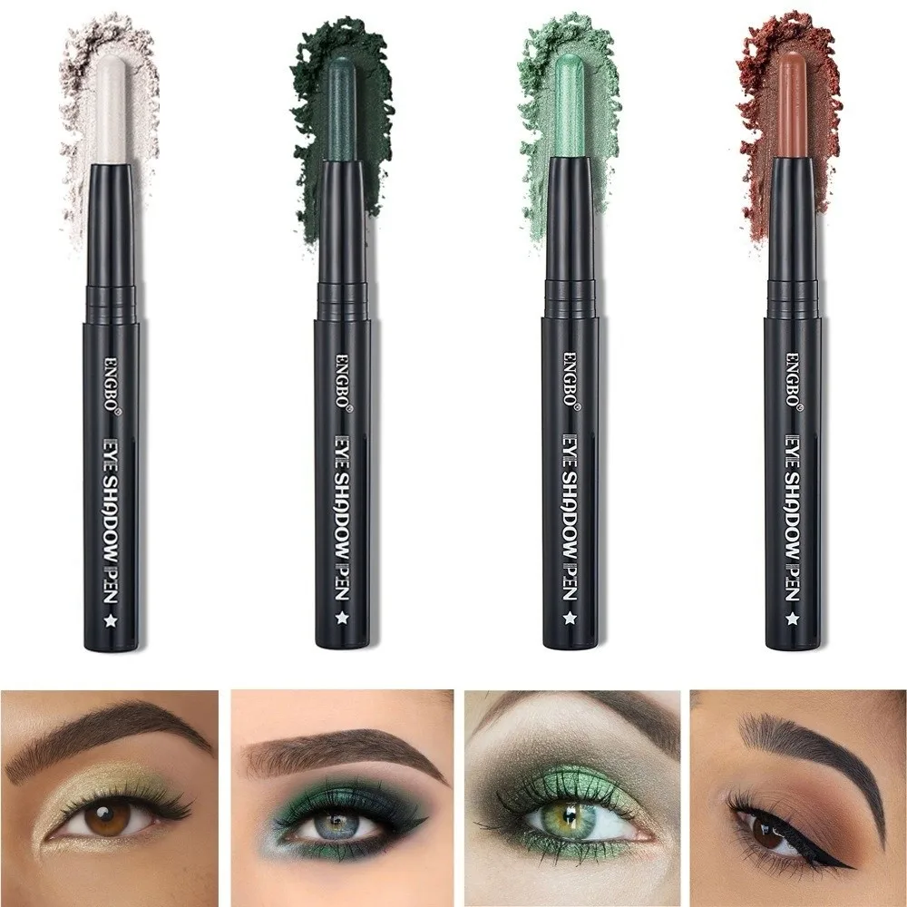 ENGBO Shimmer Glitter Eye Shadow Stick Brightening High Pigment Eyeshadow Pen Lasting Single Shade Monochrome Eyeshadow Daily