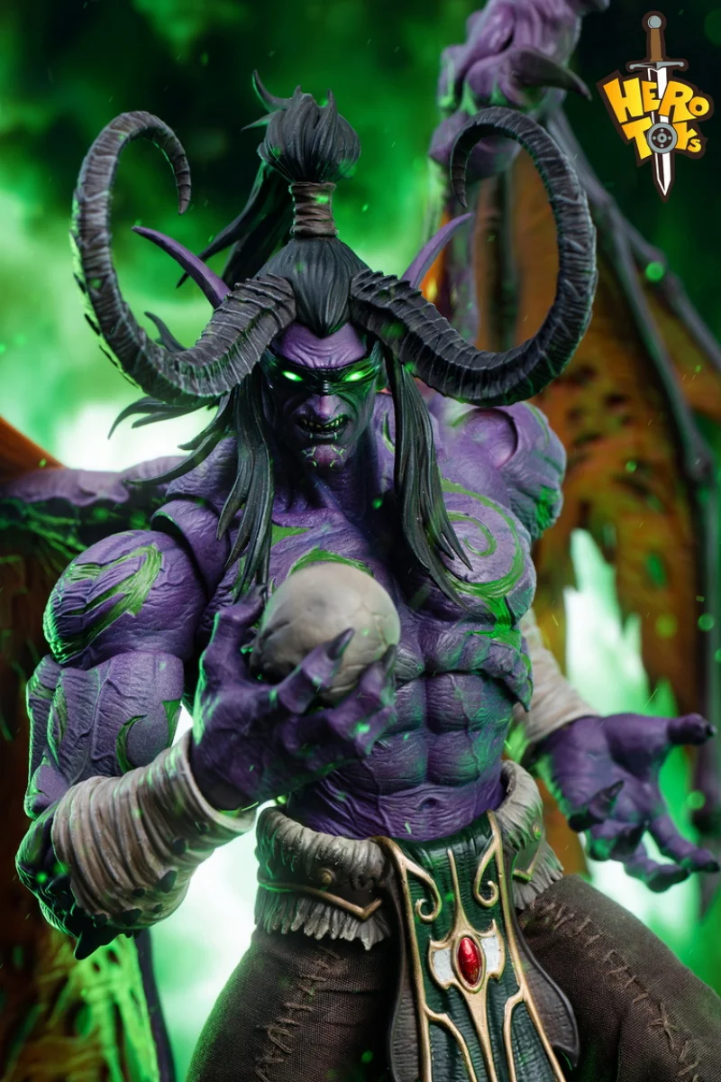 Pre Sale 24Cm Hero Toys 1/10 World of Warcraft Wow Illidan Stormrage Game Action Figure Movable Joint Garage Kit Model Toys Gift