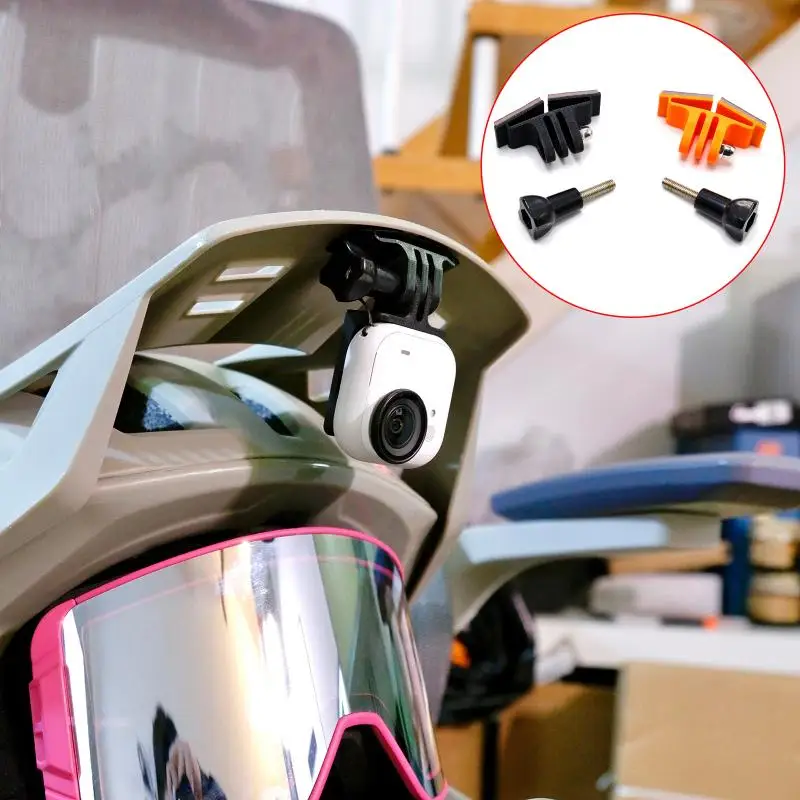 Durable Helmet Action Camera Mount Non-slip Stable Grip Easy Install for Moto Riding Skiing All Action Camera Models