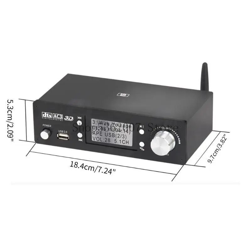 Bluetooth-совместимый5.0 Аудио декодер-преобразователь DTS-AC3 Оптические волокнисты