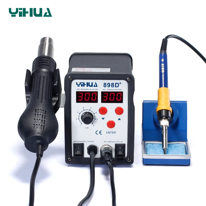 YIHUA898D+ Cell Repair Tool Large Power Soldering Iron Station Soldering Station Hot Air 720W For Motherboard Welder