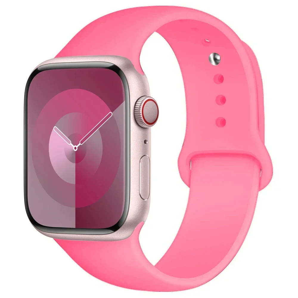 애플 워치 스트랩용 실리콘 밴드, 스포츠 팔찌, iwatch 시리즈 8, 7, 6, 5, 4, 3, SE 9, 울트라 2, 49mm, 44mm, 45mm, 40mm, 41mm, 42-38mm, 45mm