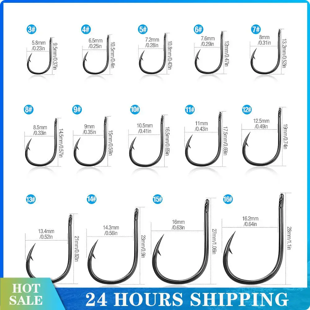 

50pcs/ Box Fishing Hook With Loop Barbed Hook Circle Carp Carbon Steel Fishhooks Fishing Tackle Accessories Bait Hook Fishhook