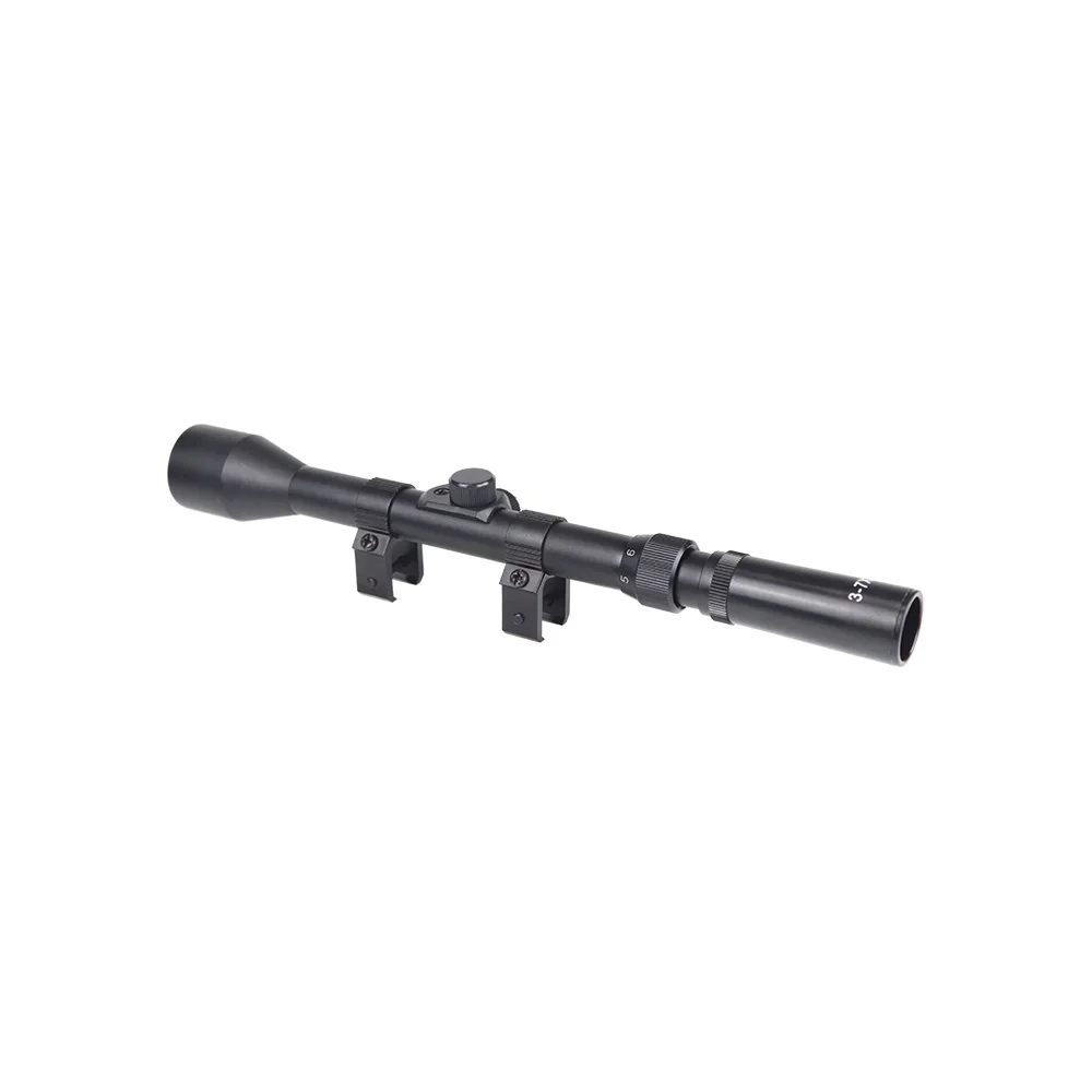 Mira telescópica para Rifle táctico, mira óptica para Airsoft con riel de cola de Milano de 11mm para caza, 3-7x28 3-7x20 4x28 4X20