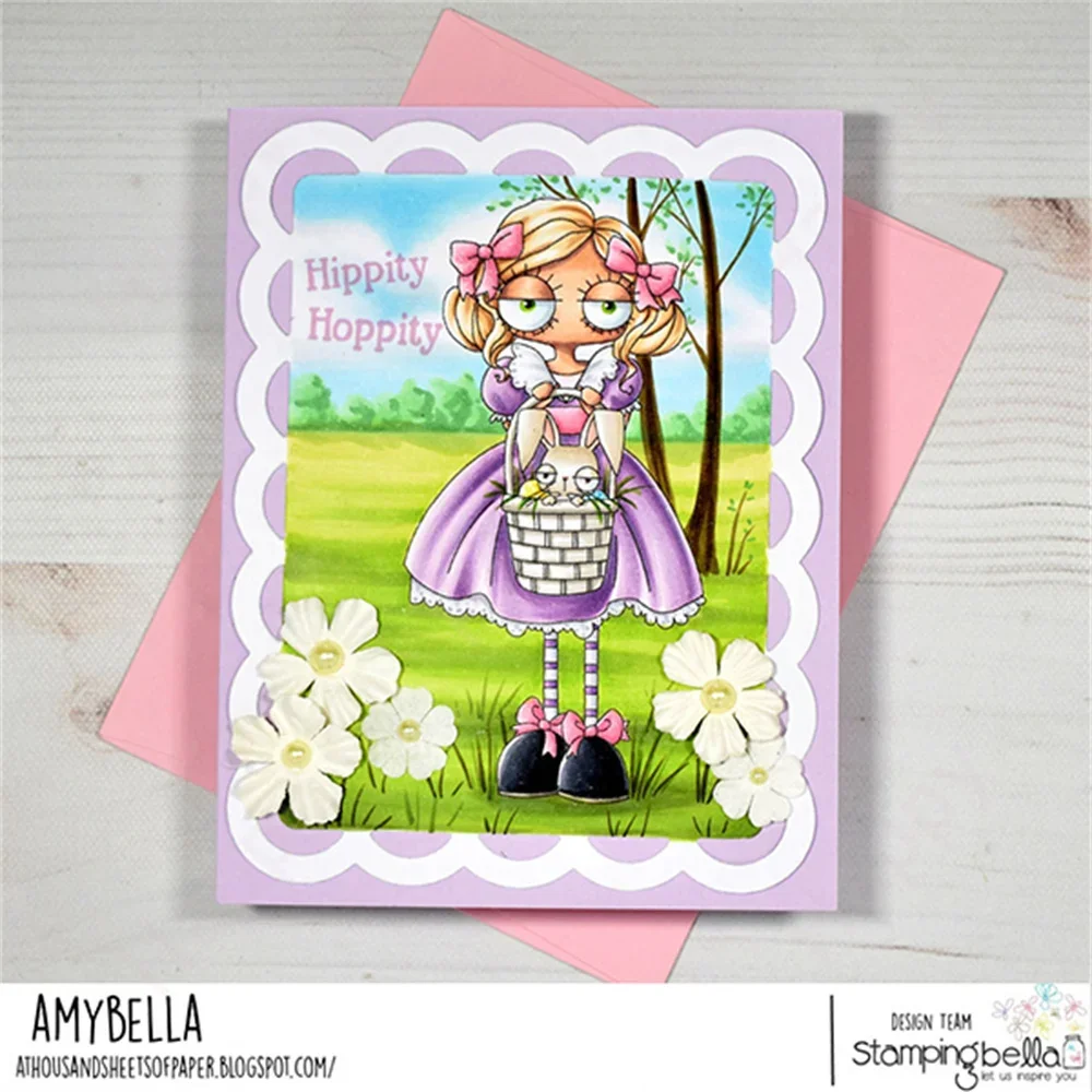 Oddball مع سلة عيد الفصح المطاط طوابع بطاقة الاستنسل ورقة بطاقات اليدوية ألبوم اللوحة ورقة جديدة