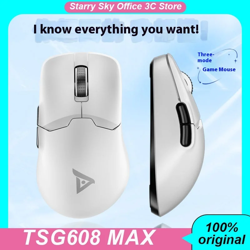 TAIOU TSG608Max Mouse PAW3395 3 mode Wireless Bluetooth 2.4G Long endurance Lightweight Esports game mouse PC accessories gift