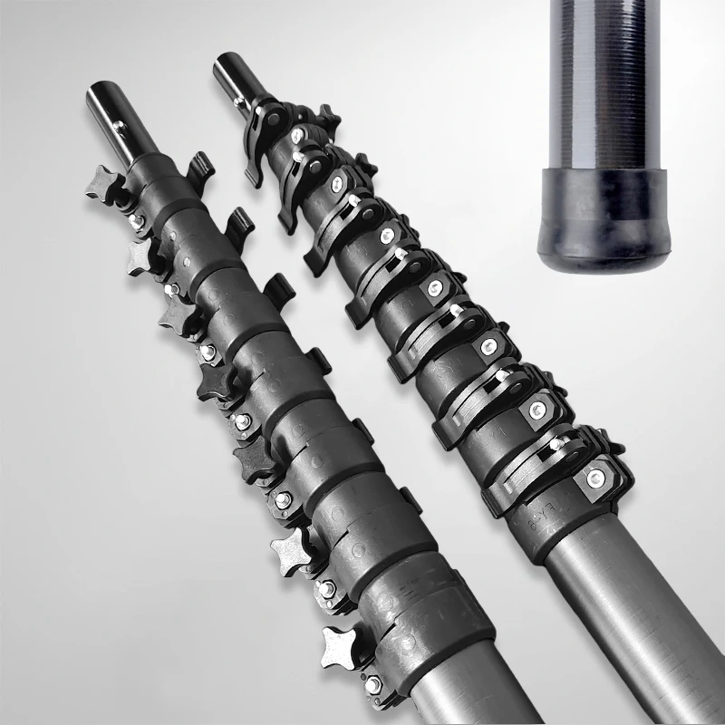 20ft/39ft/66ft Carbon Fiber Extension Rod - Lightweight Telescopic, Co rrosion Resistant, for Camping/Construction