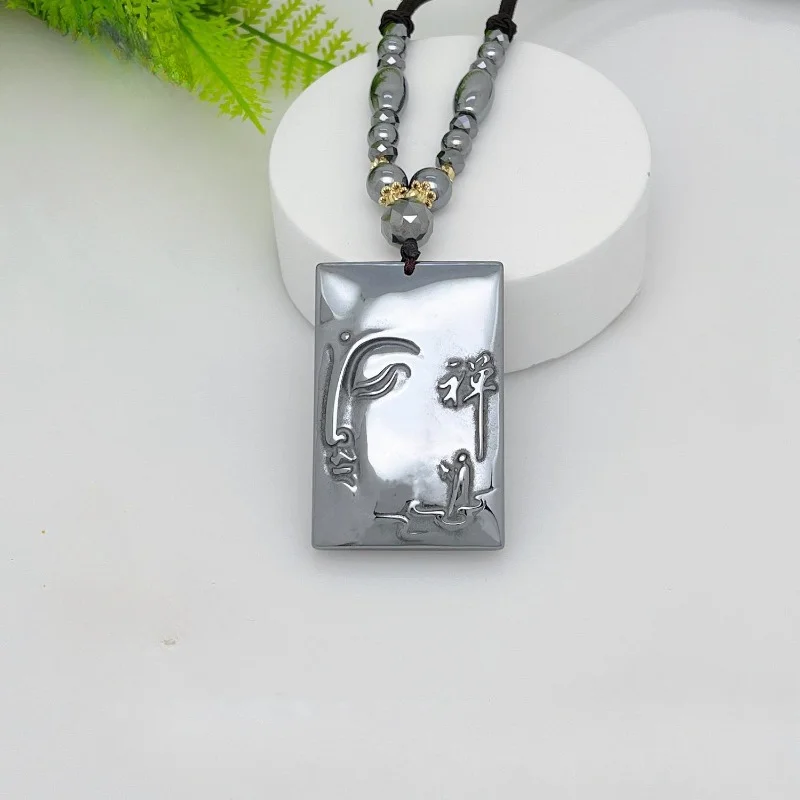 Terahertz carving, dedicated to Buddha, Zen Buddha pendant, men's and women's sweater chains melting ice