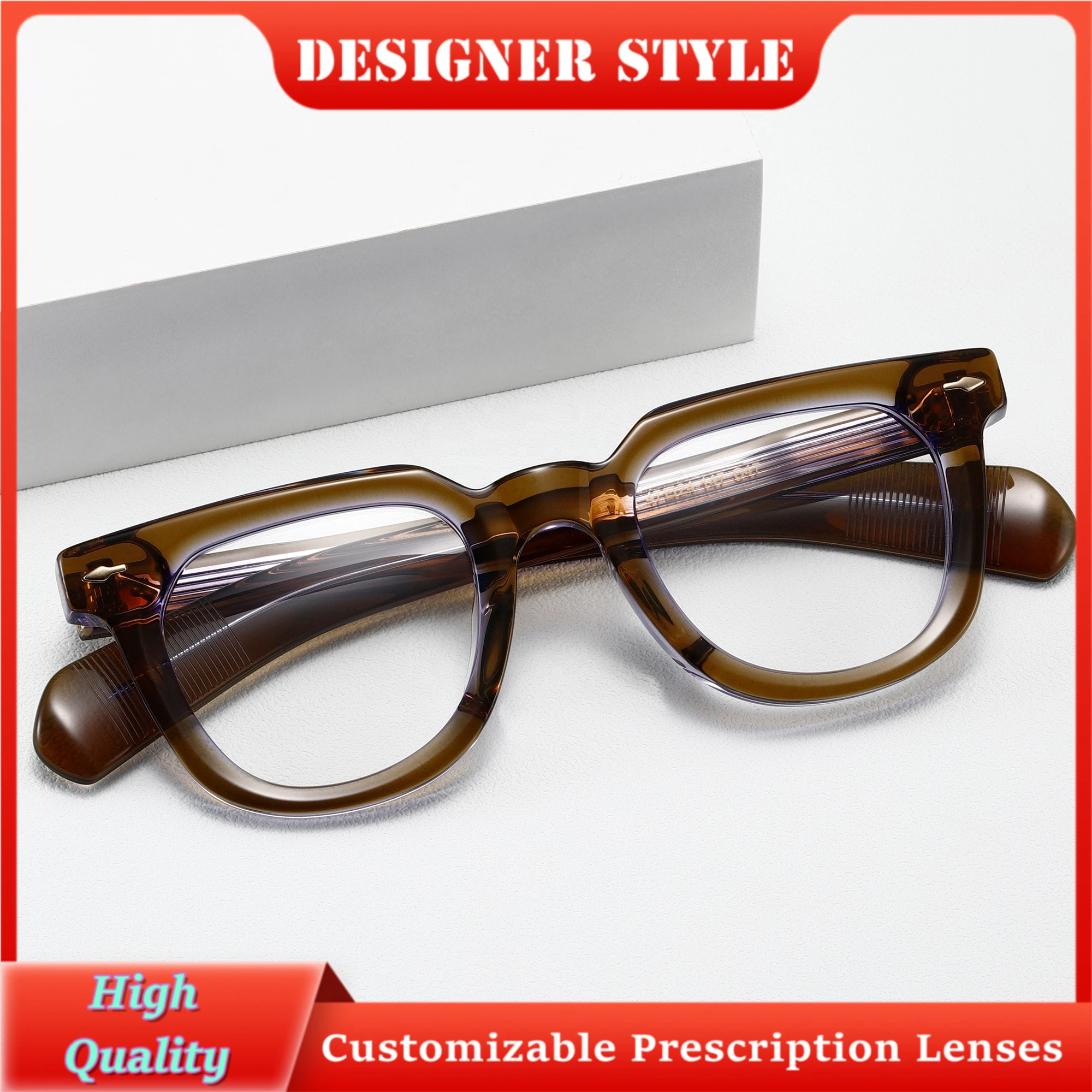 High Quality Jacques style Glasses Frame Men Women for Reading Handmade Acetate Photochromic Lenses Customizable for JMMLERX