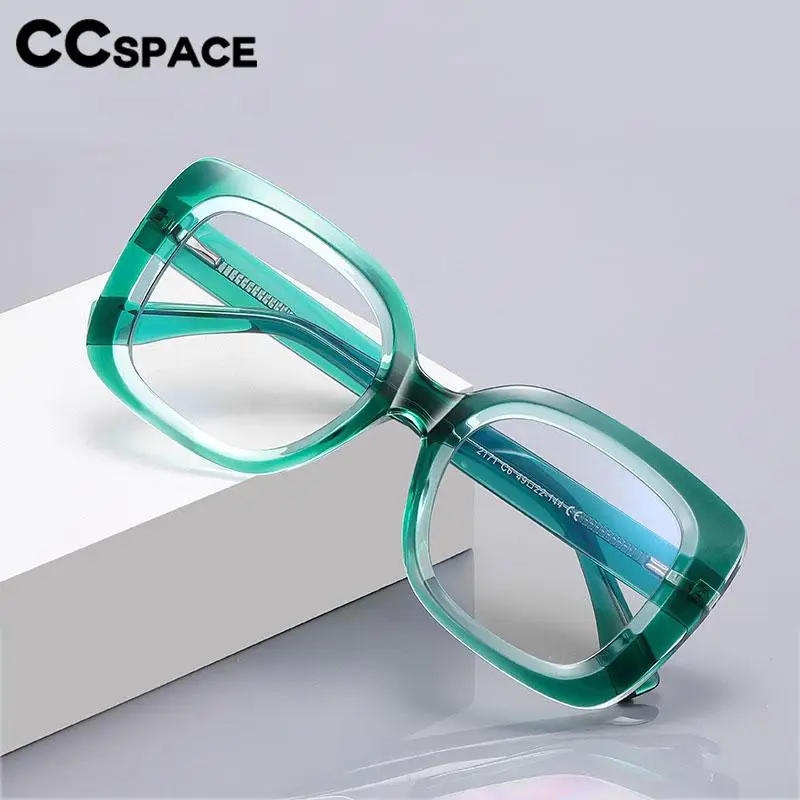 Square Large Size Eyeglasses Frames Luxury Anti Blue Light Computer Glasses Women Fashion TR90 Optical Spectacles Frames 