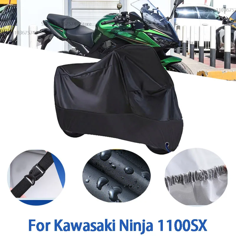 

Motorcycle Full Covers For Kawasaki Ninja 1100SX Car Outdoors Sun Protection Dust No Ear Thickened Oxford Clothcover Accessorie
