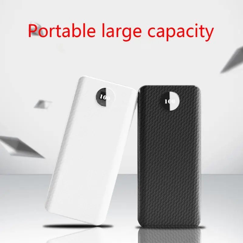 DIY 8x 18650 чехол для портативного зарядного устройства с цифровым дисплеем QC 3,0, чехол для портативного зарядного устройства с аккумулятором 18650 (без батареи)