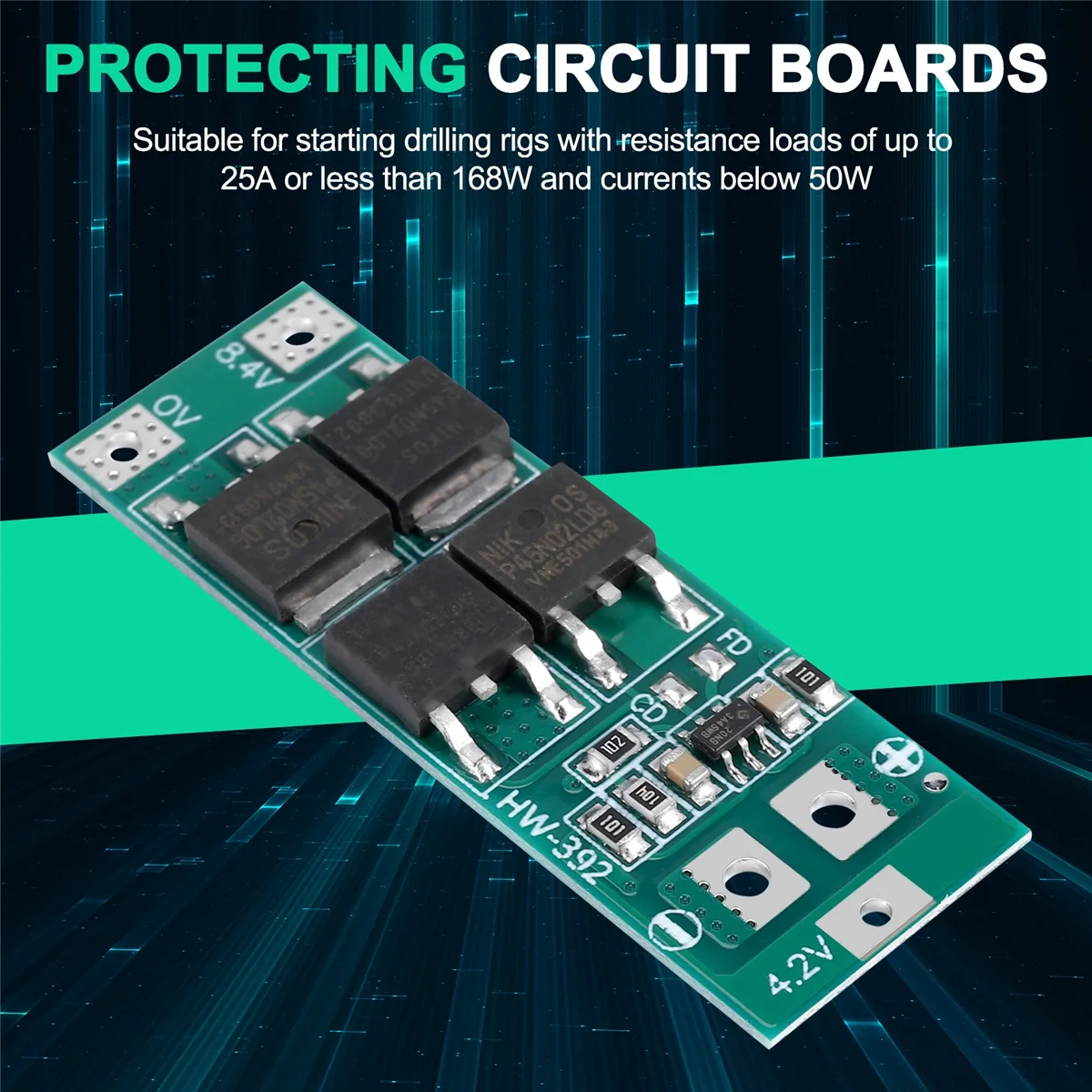 Placa de protección de batería de litio 2S 20A 7,4 V 8,4 V 18650, estándar