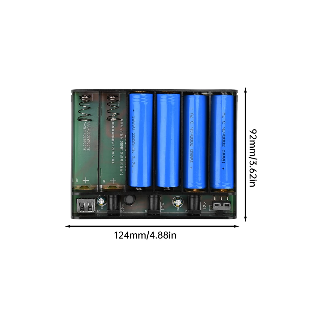 تيار مستمر UPS 6-خلية 18650 بطارية ليثيوم صندوق طاقة بدون لحام مودم بصري راوتر صندوق إمداد الطاقة غير المنقطعة لتقوم بها بنفسك عدة 5 فولت/9 فولت/12 فولت #6