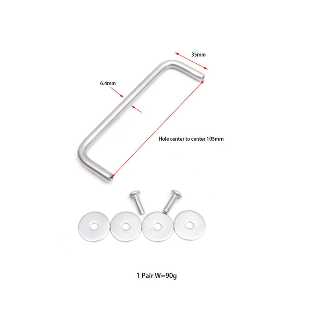 Brand New High Quality Handle Buttplate Handle Silver Water Sports 1 Pair 110x35mm Rail Sidemount Buttplate Handle