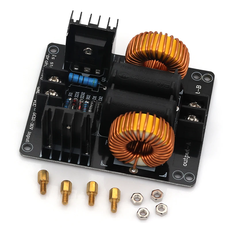 1000W 20A ZVS High Frequency Induction Heating Module DC 12-48V Low Voltage Flyback Driver Board For Tesla Coil DIY MetalMelting