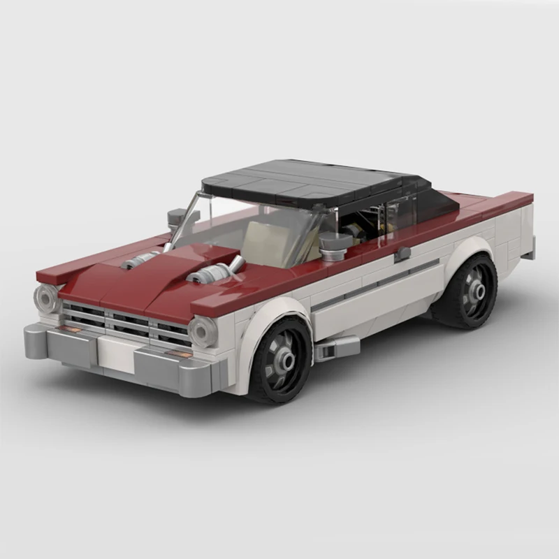 291pcs MOC Chevrolet Nova City Champions Racing Model Building Blocks Home Decor Desk Display Shelf Accent Room Gift For Adults
