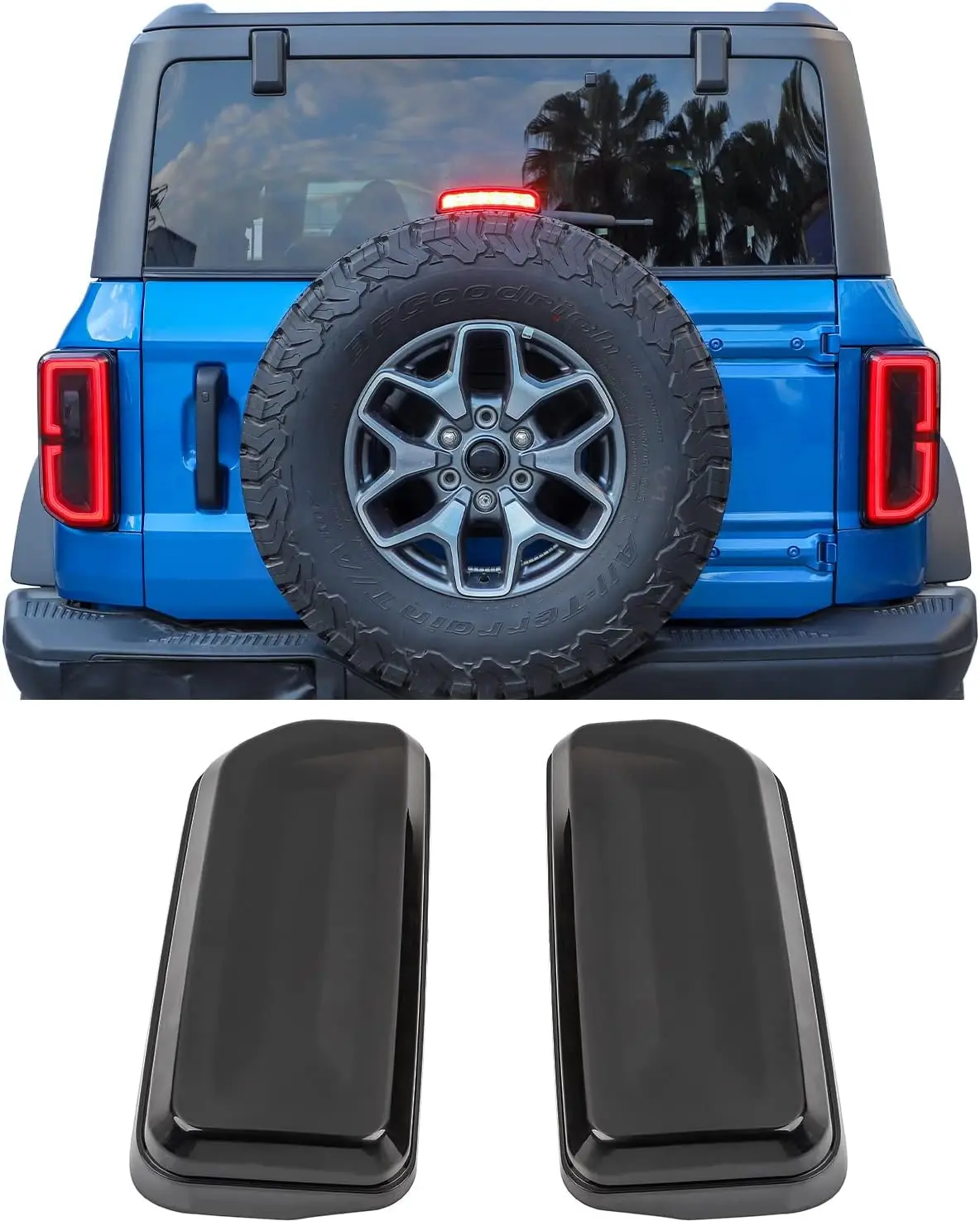 Rücklichtabdeckungen, hintere Bremslichtschutz, passend für 2021 2022 2023, Bronco Suv (nicht für Bronco Sport), modisches Acryl