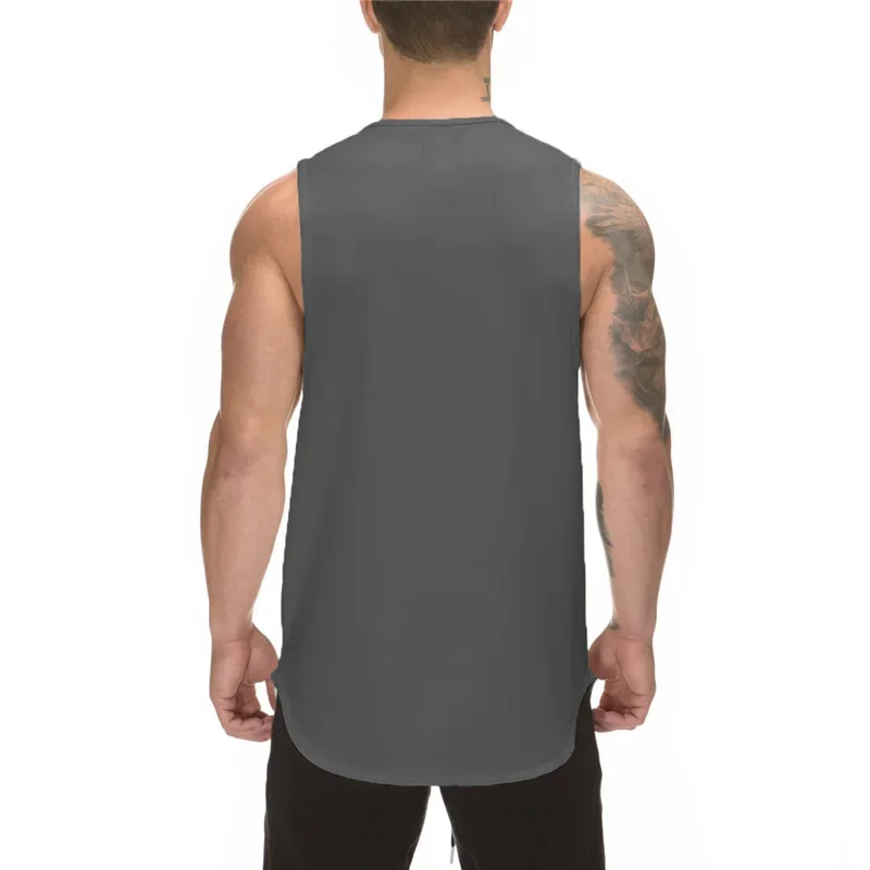 Summer Mesh Breathable Quick Dry Tank Tops Mens Bodybuilding Muscle Sleeveless T Shirts Gym Fitness Workout Stringer Singlets