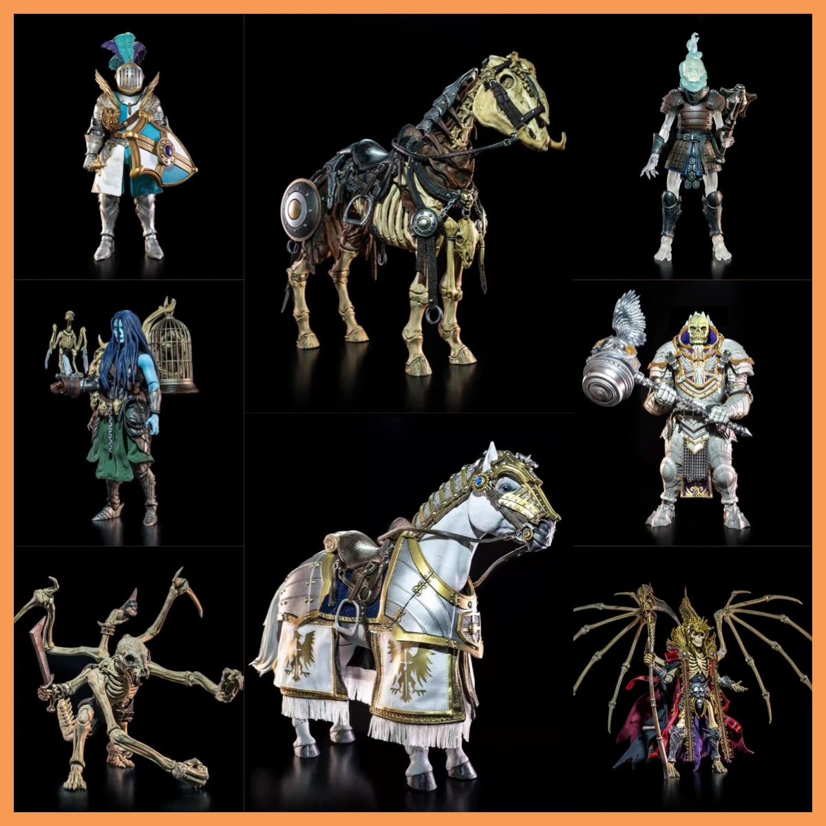 

The Four Horsemen 1/12 Mythic Legions White Knight Sickle Skull Animal Trainer Troll Eagle Knight for 6inch Action Figure Model