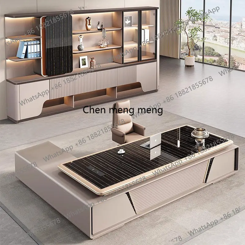 

Luxury Modern Office Desk Executive Decoration Conference Aesthetic Office Desk Design Storage Meuble Bureau Trendy Furniture
