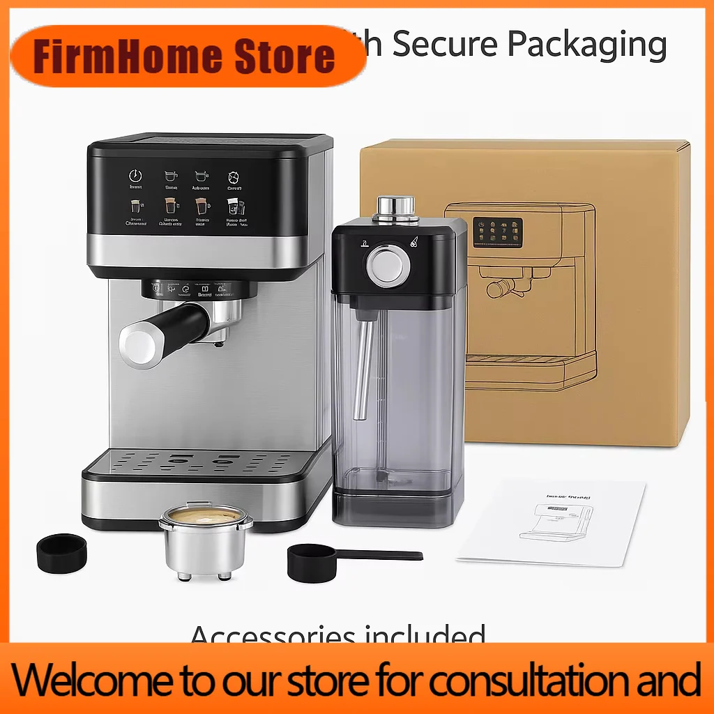 FirmHome StoreCAFOVO E131 15Bar Espresso Machine 9 One-Touch Programs With Detachable Milk Tank For Home Automatic Coffee Maker