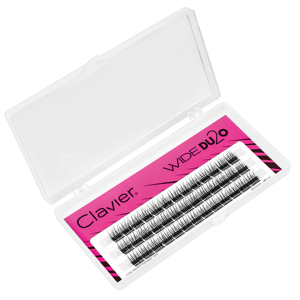 Clavier WIDE DU2O 3D-Wimpern, professionelle falsche Wimpernverlängerung für Make-up, doppelte Volumenwimpern, dicke, weiche, natürliche Wimpern – Detail 3