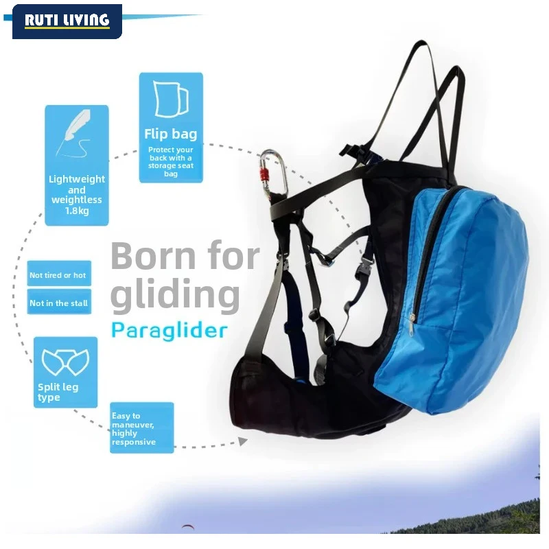 Glider Paraglider Training Seat for Glider Trainer on The Ground Ultra Light Anti-Reversing Storage Backpack