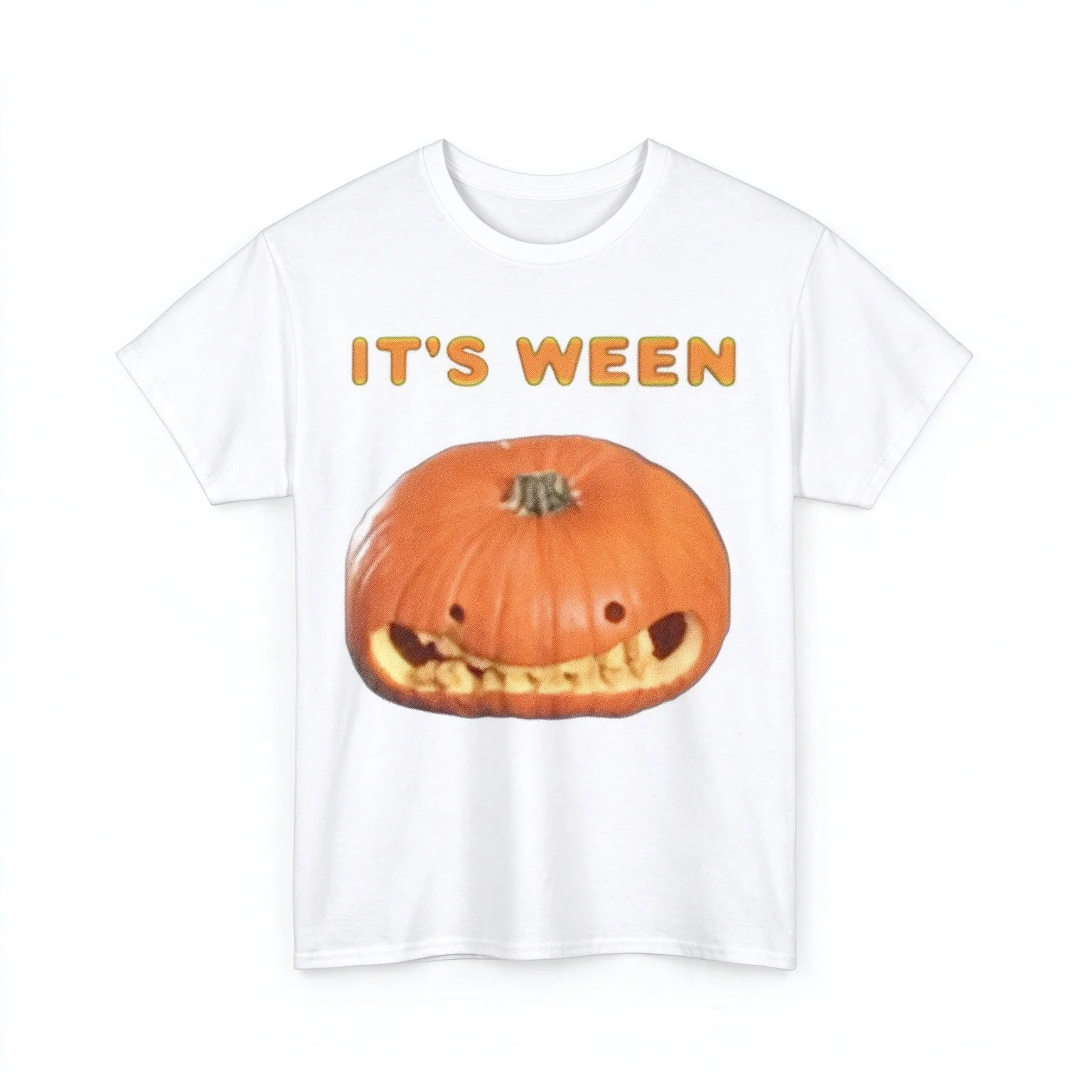 2026 New Meme Family Matching Oversized T Shirt Unisex Streetwear It's Ween Funny Pumpkin Halloween Print Short Sleeve Tee