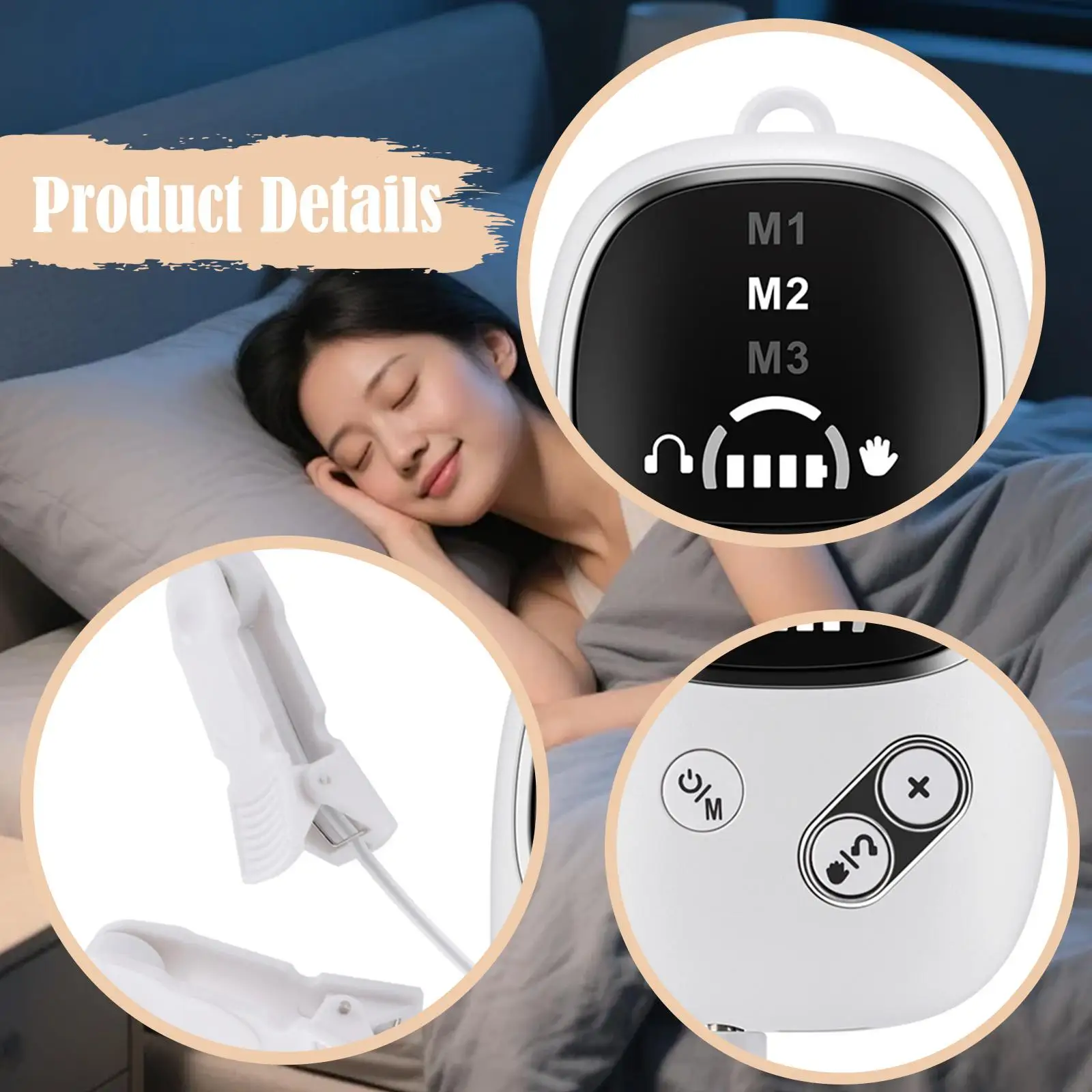 Improved Sleeping Machine Handheld Deep Sleep Aid Device Ear Plug Accessories for Better Sleep