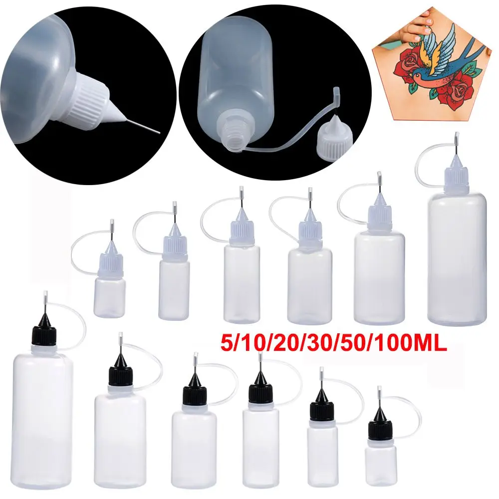 5pcs 5/10/20/30/50/100ML Glue Applicator Bottle for Paper Quilling DIY Scrapbooking Paper Craft Tool